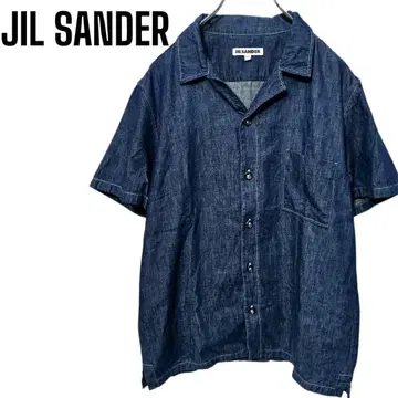 JIL SANDER 질 샌더 반팔 데님 셔츠 인디고 M