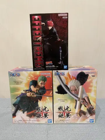 원피스 NARUTO 돌풍전 피규어 묶음 판매 3개 세트