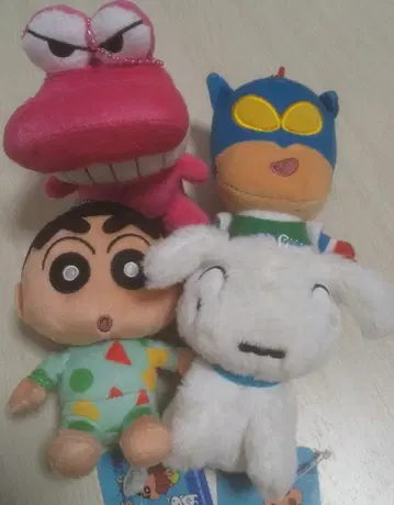 크레용 신짱 봉제 인형 마스코트 시로 액션 가면 와니야마 씨