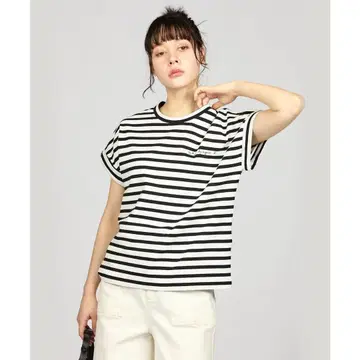 To b. by agne's b 마테로 보더 로고 티셔츠 화이트 40