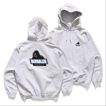 XLARGE 블랙 후드 부착 후드티