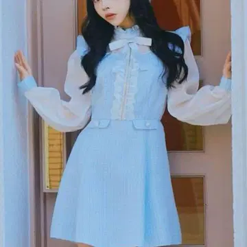앙크루즈 스카이블루 원피스