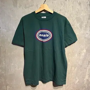 새상품 오아시스 Oasis L 프린트 티셔츠 그린