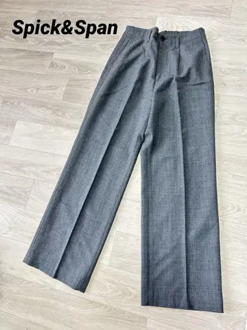 Spick&Span 하이브리드 더블 크로스 원턱 팬츠  40