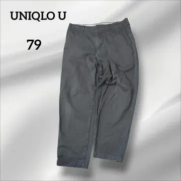 유니클로 캐주얼 팬츠 그레이 코튼 79