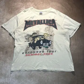 00s METALLICA Tour 티셔츠 밴딩 티 2004 메탈리카