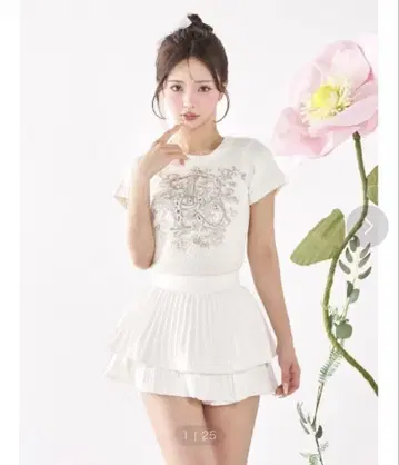 Darich 다리치 DR 비쥬 플라워 니트 탑