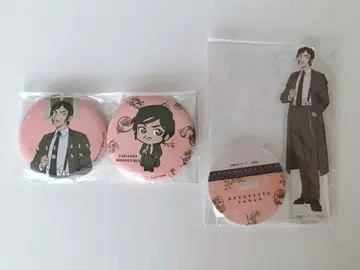 모로후쿠 타카아키 세가 럭키 쿠지 아크릴 스탠드 & 캔뱃지 세트
