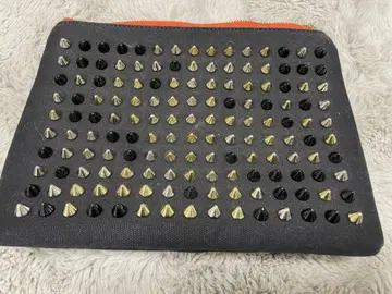 디어벨 스터드 캔버스 파우치 블랙