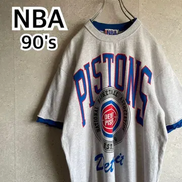 초레어 90s NBA 디트로이트 피스톤스 빅 프린트 티셔츠