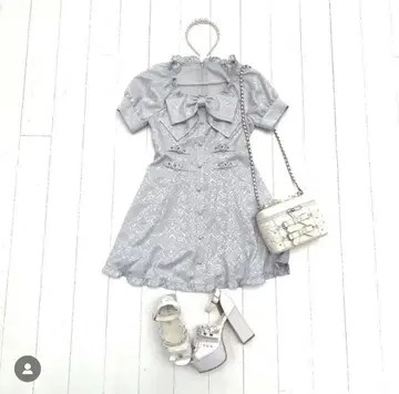 앙크루즈 하트 벨트 자카드 OP 원피스