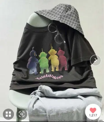 프릭스스토어 Teletubbies 백 뷰 프론트 프린트 티셔츠