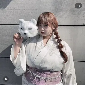 루오시 꽃무늬 유카타 세트 4L 아이보리 미개봉품 가격 인하 불가