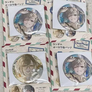니지산지 ChroNoiR Blue Memories 캔뱃지 카노 4개