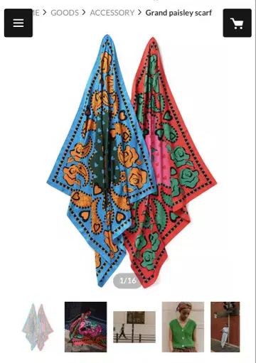 He'nai Grand Paisley Scarf - 페이즐리 무늬 스카프