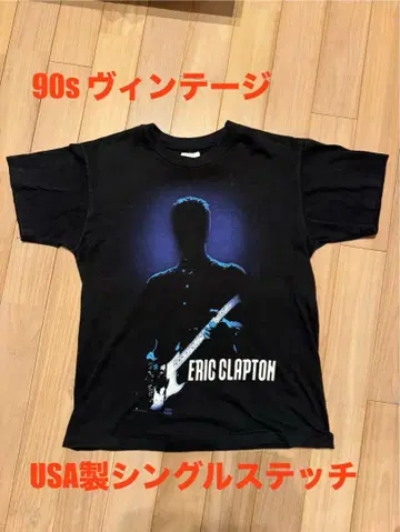90s 싱글 스티치 에릭 클랩튼 티셔츠 블랙 M 사이즈