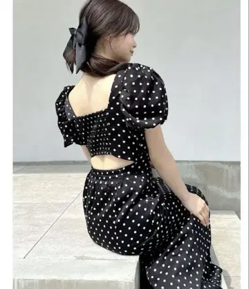 택 포함 새상품 RESEXXY 버블 슬리브 머메이드 원피스