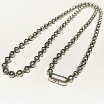 빌 월 가죽 BWL 실버 4mm 공 체인 목걸이 53cm
