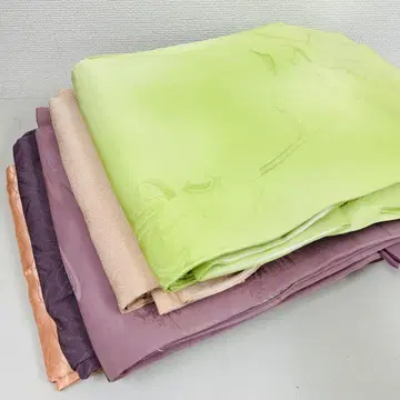 이로무지 기모노 순수 실크 5벌 묶음 판매 리메이크 재료 S-1095