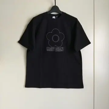 마리콴트 자수 와플 티셔츠 프리 사이즈 블랙 새상품