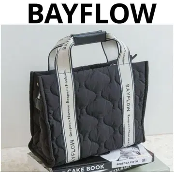 BAYFLOW 베이플로우 로고 테이프 퀼팅 토트