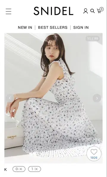 스나이델 Sustainable 20주년 프린트 원피스