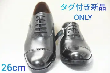 택 포함 새상품 ONLY 스트레이트 팁 블랙 소가죽 26cm