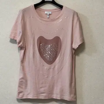 ESCADA Sports 에스카다 하트 스팽글 반팔 티셔츠 M