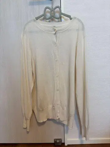 IENA 가디건 긴팔 화이트 아이보리 린넨 마 혼방