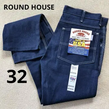 미사용 새상품 ROUND HOUSE 라운드 하우스 데님 워크 팬츠 W32