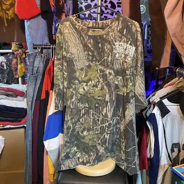 빈티지 MOSSY OAK 오버 사이즈 리얼 트리 티셔츠 포켓