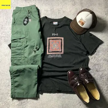 c-boy style 90s USA제 Hanes 티셔츠 블랙