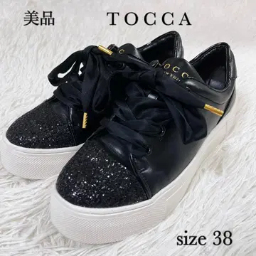 새상품급 TOCCA 토카 그리더 스니커즈 리본 사이즈 38(24cm)