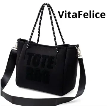 Vita Felice 네오프렌 2way 로고 토트백
