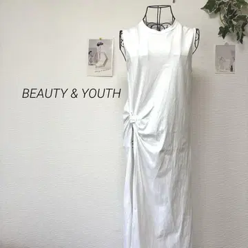 9302 BEAUTY & YOUTH 슬리브리스 롱 원피스