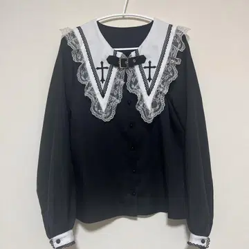 MA*RS 벨트 크로스 자수 블라우스