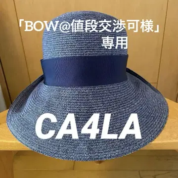 CA4LA 스트로우 햇 네이비 리본 (네이비)