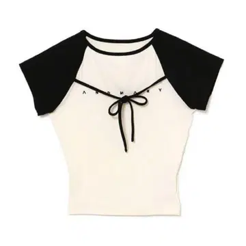 andmary Alma ribbon tops ivory 아이보리