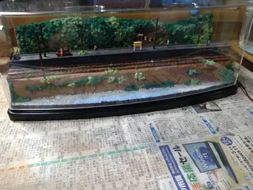 N 게이지 오이가와 철도 가미오 역 풍의 디오라마