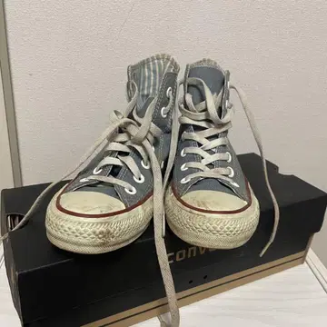 CONVERSE 블루 하이컷 스니커즈