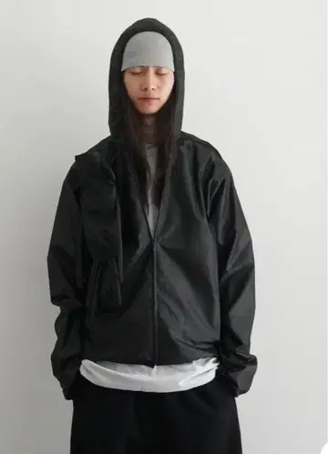 JIAN YE Basic unit 05 나일론 자켓 블랙