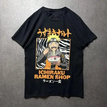 NARUTO 나루토 애니메이션 캐릭터 이치라쿠 라면 점프 닌자 블랙 M