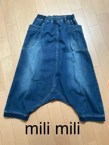 milimili 데님 사루엘 팬츠 프리 사이즈