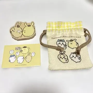 치이카와 산리오 캐릭터즈 굿즈 세트 폼폼푸딩 토끼 하치와레