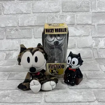 Felix the Cat 봉제 인형과 피규어 및 저금통 세트