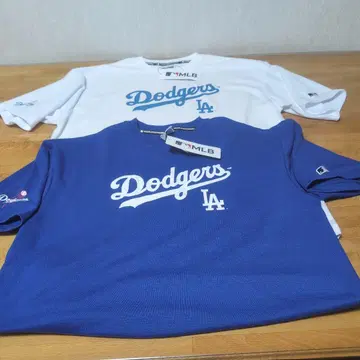 새상품 MLB 다저스 LA 메쉬 반팔 티셔츠 2장 세트 L