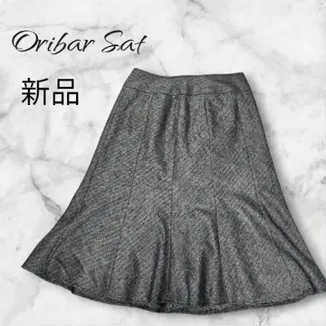 올리버샛 플레어 스커트 울 혼방 그레이 일본제 S [택 포함]