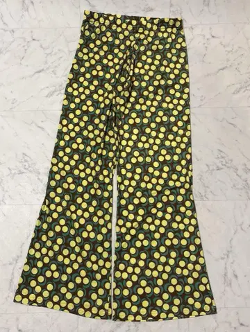 justmine easy to wear 프린트 팬츠 노랑