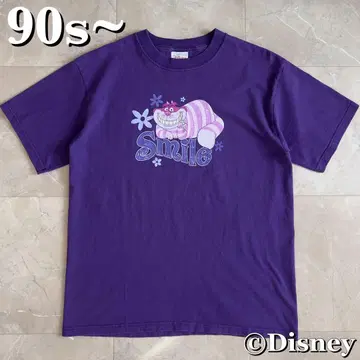 90s 디즈니 이상한 나라의 앨리스 체셔 고양이 티셔츠 빈티지