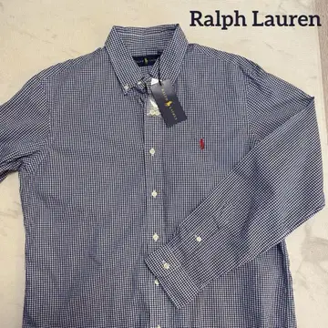 Ralph Lauren 남성용 체크 무늬 긴팔 셔츠 M 택 포함 새상품